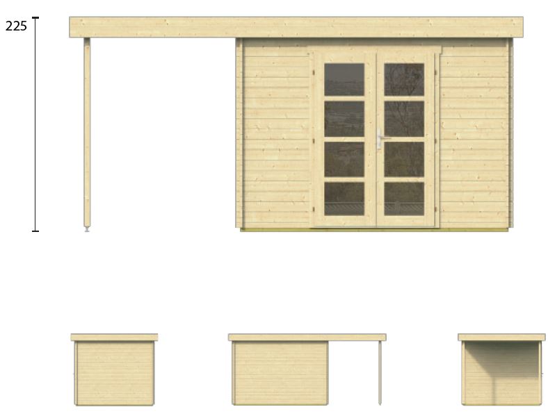 Abri de jardin toit plat EXTRAMODERN de Jardin et Chalet